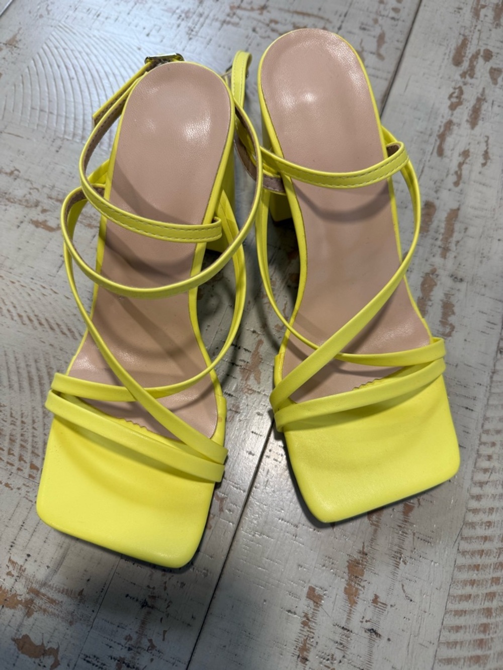 NWOT Shein Women Criss Cross Ankle Strap Chunky Heel - Picture 9 of 10